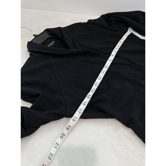 NWOTD Naked Wardrobe Size L Shawl Collar Long Sleeve Minidress Black - Picture 7 of 14